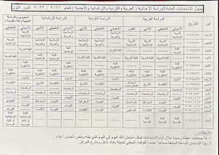 جدول امتحانات السادس الإعدادي الجديد وزارة التربية تعلن جدول امتحانات السادس الإعدادي 2022